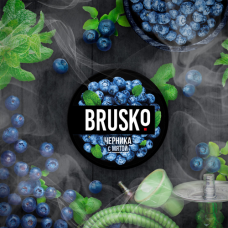 Бестабачная смесь Brusko (Бруско) - Blueberry mint (Черника с мятой) Medium 50г
