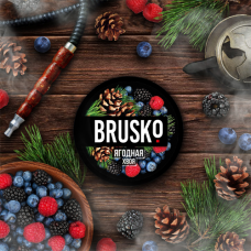 Бестабачная смесь Brusko (Бруско) - Berry needles (Ягодная хвоя) Medium 50г