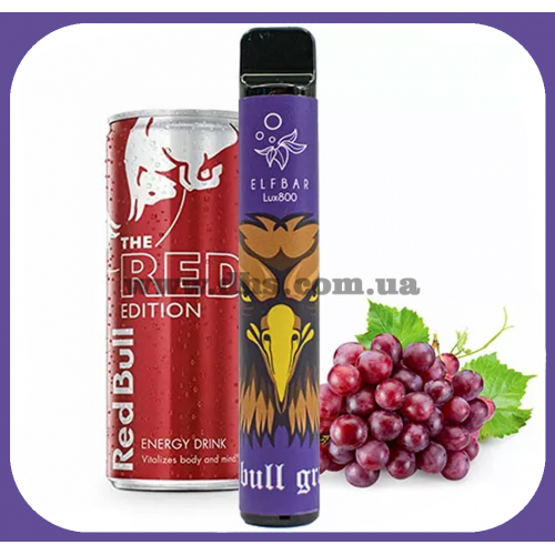 Одноразовая электронная сигарета Elf Bar Lux 800 - Red Bull Grape (Виноград, Энергетик)