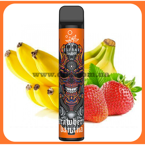 Одноразовая электронная сигарета Elf Bar Lux 1500 - Strawberry Banana (Клубника, Банан)