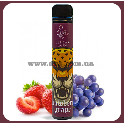 Одноразовая электронная сигарета Elf Bar Lux 1500 - Strawberry Grape (Клубника, Виноград)
