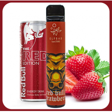 Одноразовая электронная сигарета Elf Bar Lux 1500 - Red Bull Strawberry (Полуниця, Энергетик)