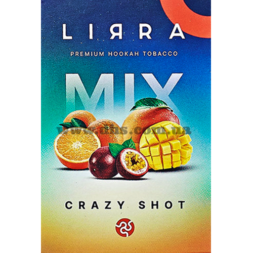Табак для кальяна Lirra (Лирра) - Crazy shot (Апельсин, Манго, Маракуйя) 50гр.
