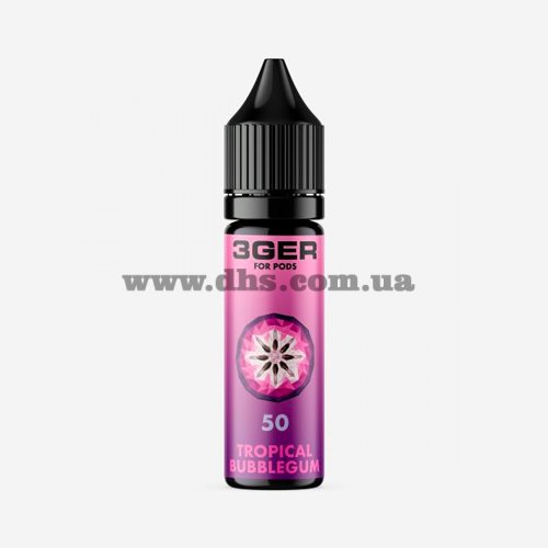 Солевая жидкость 3Ger Salt 15 мл (50 мг) - Tropical Bubblegum (Фруктовая Жвачка)