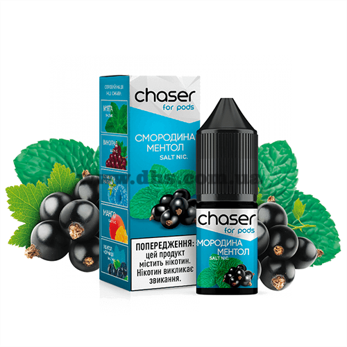 Солевая жидкость Chaser For Pods 10 мл (50 мг) - Смородина, Ментол