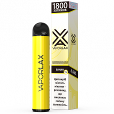 Одноразовая электронная сигарета Vaporlax X 1800 - Banana Ice (Банан, Лед)