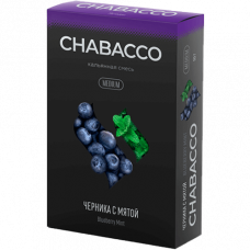 Бестабачная смесь Chabacco (Чабако) Medium - Blueberry Mint (Черника, Мята) 50г