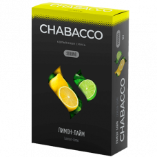 Бестабачная смесь Chabacco (Чабако) Strong - Lemon Lime (Лимон, Лайм) 50г