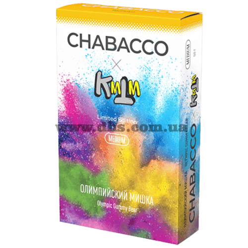 Бестабачная смесь Chabacco (Чабако) Medium - Olympic Gummy Bear (Кивано, Маракуйя, Персик) 50г
