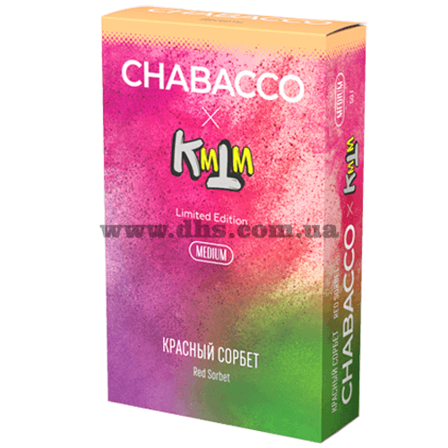 Бестабачная смесь Chabacco (Чабако) Medium - Red Sorbet (Ягодный Сорбет, Сливки, Карамель, Каркаде) 50г