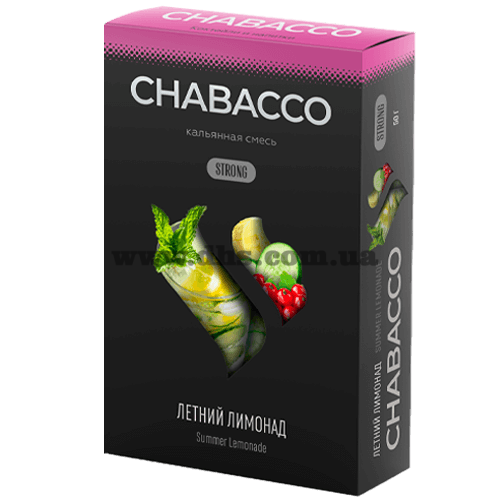 Бестабачная смесь Chabacco (Чабако) Strong - Summer Lemonade (Огуречный Лимонад) 50г
