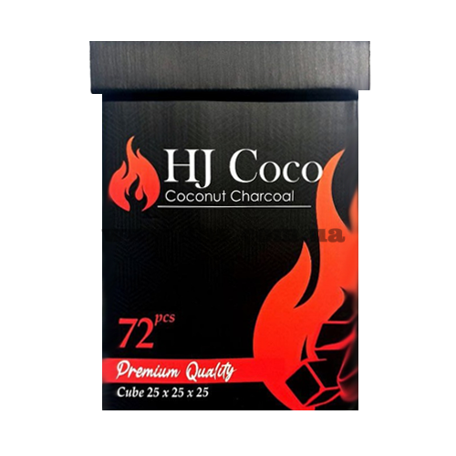 Уголь для кальяна HJ Coco 25 мм, 1 кг (72шт.)