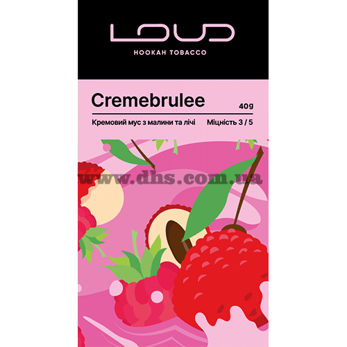 Табак Loud (Лауд) - Cremebrulee (Мусс, Малина, Личи) 40г